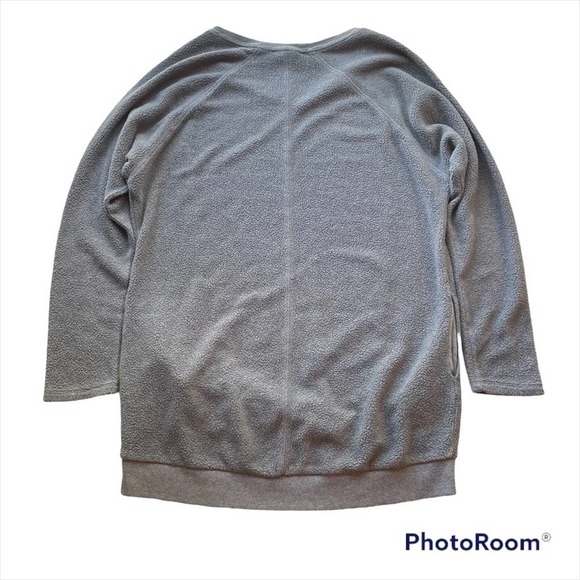 Mossimo Supply Fleece Tunic Sweatshirt Gray Size Small Pockets Oversized casual - Picture 8 of 9